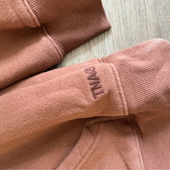 Aritzia Cozy Fleece Perfect Hoodie teddy brown size small - Picture 3 of 4